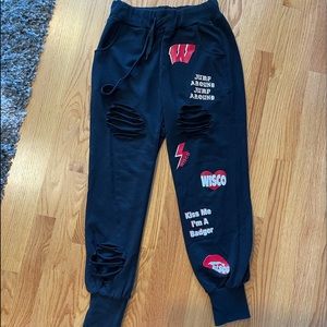 Wisconsin Distressed Joggers